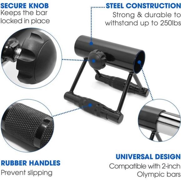 T-Bar Row Platform –Fits 1" Standard 3' Olympic Bars - Picture 2 of 6